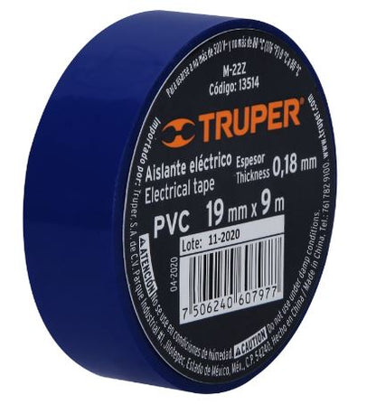 CINTA DE AISLAR TRUPER 9M X 19MM