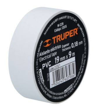 CINTA DE AISLAR TRUPER 9M X 19MM