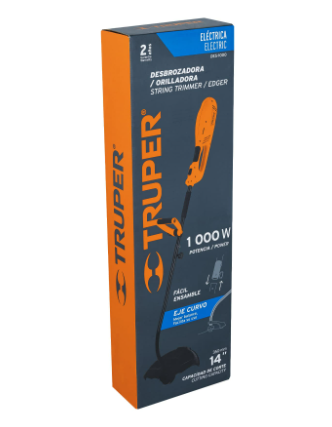 DESBROZADORA ELÉCTRICA 1000 W MANGO 'D', 14' DE CORTE 13521 N