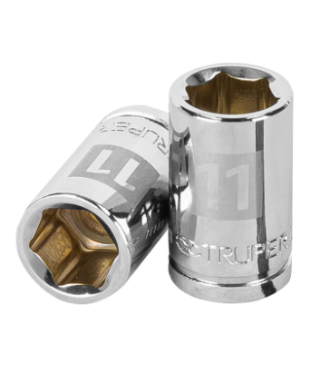 DADO DE 11 MM, 6 PUNTAS, CUADRO 3/8', TRUPER 13675 N