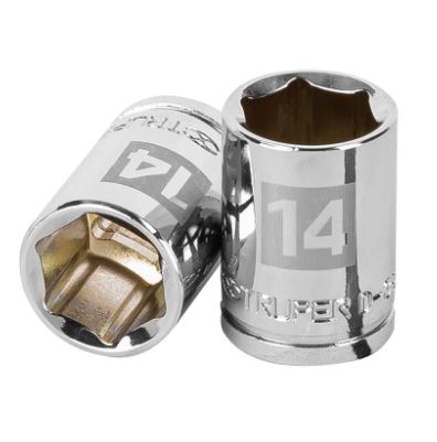 DADO DE 14 MM, 6 PUNTAS, CUADRO 3/8'', TRUPER 13678 *