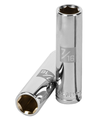 DADO LARGO DE 7/16', 6 PUNTAS, CUADRO 3/8', TRUPER 13713 N
