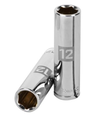DADO LARGO DE 12MM, 6 PUNTAS, CUADRO 3/8'', TRUPER 13772 N