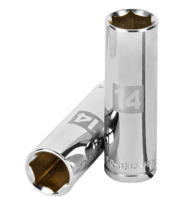 DADO LARGO DE 14 MM, 6 PUNTAS, CUADRO 3/8', TRUPER 13774 *