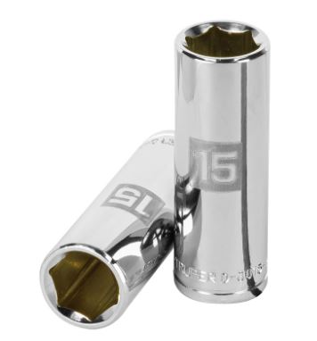 DADO LARGO DE 15MM, 6 PUNTAS, CUADRO 3/8'', TRUPER 13775 N