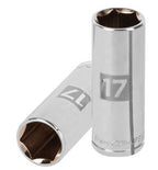 DADO LARGO DE 17MM, 6 PUNTAS, CUADRO 3/8'', TRUPER 13777 *