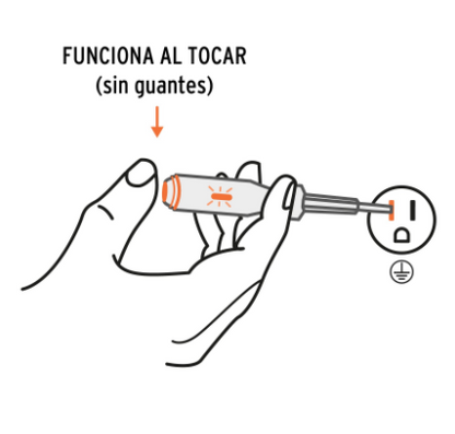 PROBADOR DE CIRCUITOS CORRIENTE ALTERNA, 14 CM 13988 *