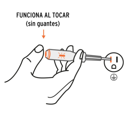 PROBADOR DE CIRCUITOS CORRIENTE ALTERNA, 19CM 13989 *
