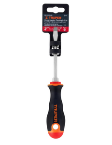 DESARMADOR PLANO 1/4'' X 4'' MANGO COMFORT GRIP, TRUPER 13998 P