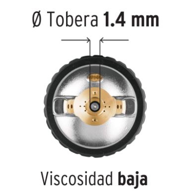 PISTOLA P/PINTAR GRAVEDAD HVLP VASO PLÁSTICO, 1.4MM, EXPERT 14031 *