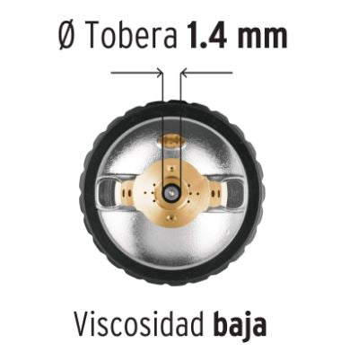 PISTOLA P/PINTAR GRAVEDAD HVLP VASO PLÁSTICO, 1.4MM, EXPERT 14031 *