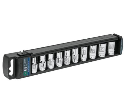 JUEGO DE 10 DADOS CUADRO 1/2'' MM, TRUPER 14177