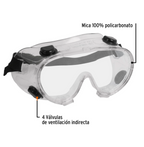 GOGGLES DE SEGURIDAD CON VÀLVULAS DE VENTILACIÒN INDIRECTA 14220 *