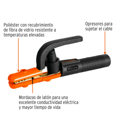 PINZA PORTA ELECTRODO DE 300 A, TRUPER 14232 N