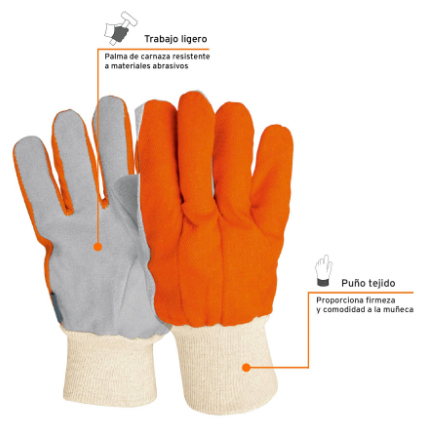 GUANTES CARNAZA Y LONETA, USO LIGERO 14244 *