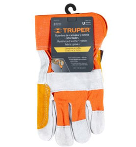 GUANTES DE CARNAZA Y LONETA, CON REFUERZO, UNITALLA, TRUPER 14246 P