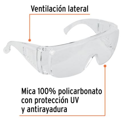 LENTES DE SEGURIDAD TRANSPARENTES, TRUPER, SAFE 14252 P