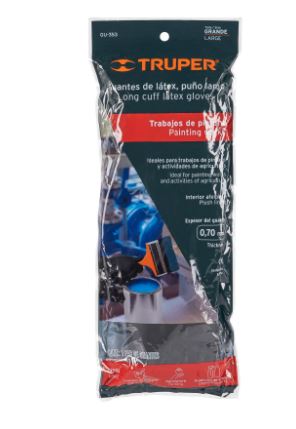 GUANTES DE LÁTEX PARA PINTOR, GRANDES, TRUPER 14267 N