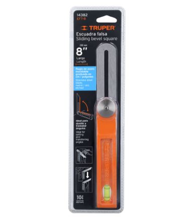 ESCUADRA FALSA DE ACERO INOXIDABLE 19CM /6'' CON MANGO DE ABS 14382 P