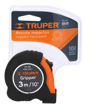 FLEXÓMETRO GRIPPER, CONTRA IMPACTO, 3 M, CINTA 13MM 14577 *