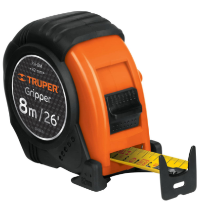 FLEXÓMETRO GRIPPER, CONTRA IMPACTO, 8 M CINTA 25MM 14579 *