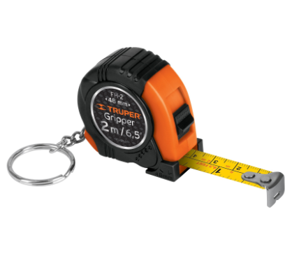 FLEXÒMETRO GRIPPER DE 2M TIPO LLAVERO, CINTA 13MM, TRUPER 14602 *