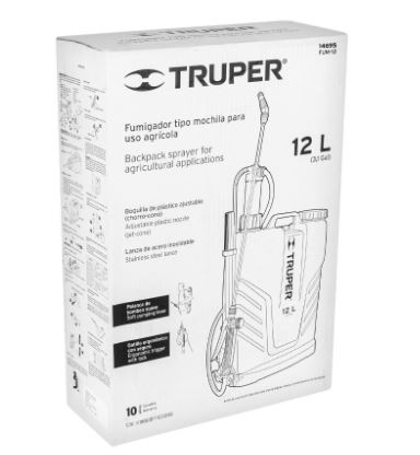 FUMIGADOR DE 12 L MANUAL DE MOCHILA, TRUPER 14695 N