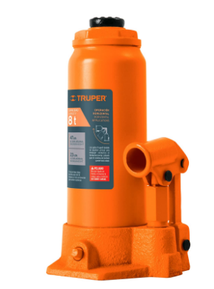 GATO HIDRÀULICO DE BOTELLA, 8 TON, TRUPER 14816 N