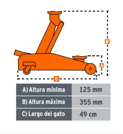 GATO HIDRÁULICO DE PATÍN, 2 TON CON MALETÍN 14826 *