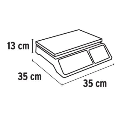 BÁSCULA ELECTRÓNICA MULTIFUNCIONES CAPACIDAD 40 KG 15241 *