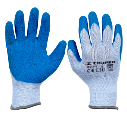 GUANTES DE POLIÈSTER RECUBIERTOS DE LATEX, CH TRUPER 15265 P