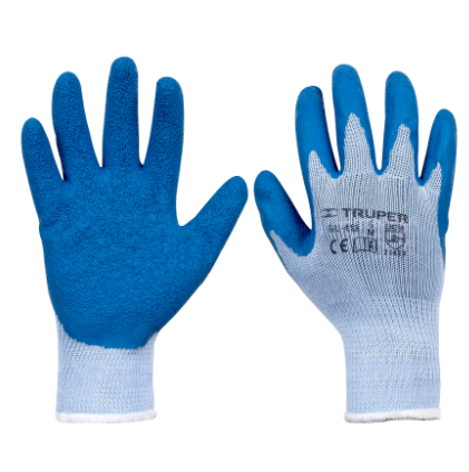 GUANTES DE POLIÉSTER RECUBIERTOS DE LÁTEX, MEDIANOS 15266 *