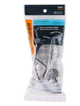 LENTES DE SEGURIDAD GRISES, TRUPER ULTRALITE 15290 *