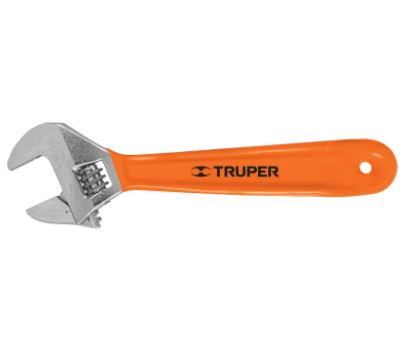 LLAVE AJUSTABLE 8'' CROMADA MANGO DE PVC, TRUPER 15510 *