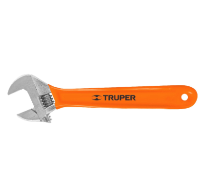 LLAVE AJUSTABLE (PERICO) 10'' CROMADA MANGO DE PVC, TRUPER 15511 *