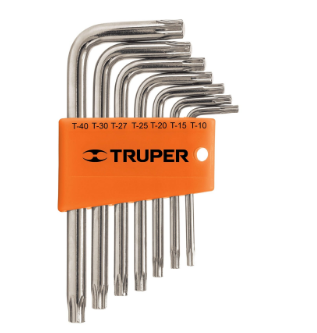 JUEGO DE 7 LLAVES TORX CON ORGANIZADOR, TRUPER 15552 *