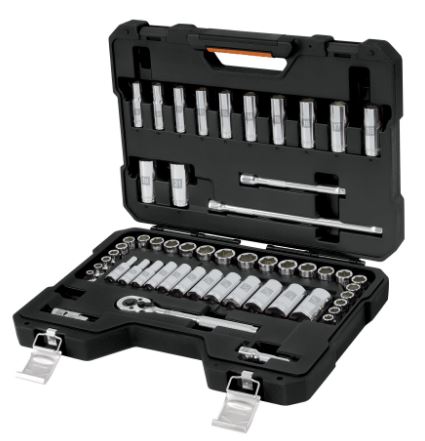 JUEGO DE 53 HERRAMIENTAS CUADRO 3/8'' MM PARA MECÁNICO 15689