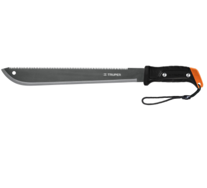 MACHETE DOBLE FILO 18'', CON CORREA, FUNDA DE CARTÒN, TRUPER 15893 *