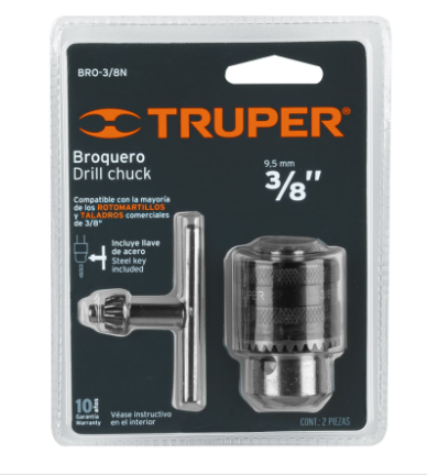 BROQUERO DE 3/8'' CON LLAVE, TRUPER 16477 *