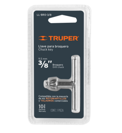 LLAVE PARA BROQUERO 3/8'' TRUPER 16559 *