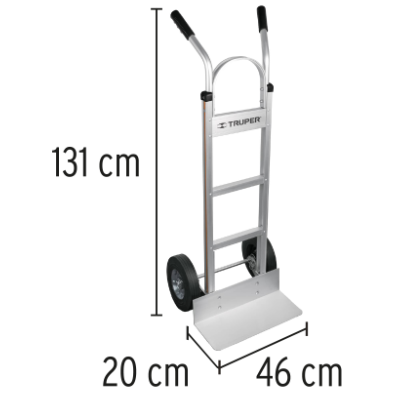 DIABLO DE CARGA DE ALUMINIO 300KG RUEDAS IMPONCHABLES N