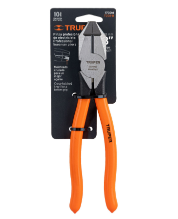 PINZA PROFESIONAL PARA ELECTRICISTA 8', MANGO DE PVC 17304 *