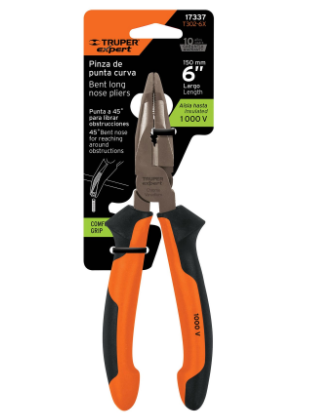 PINZA PUNTA CURVA 6', MANGO COMFORT GRIP 17337 *