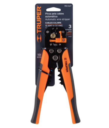 PINZA 8'' PELDA CABLES AUTOMÁTICA, 22 A 10 AWG, TRUPER 17360 *