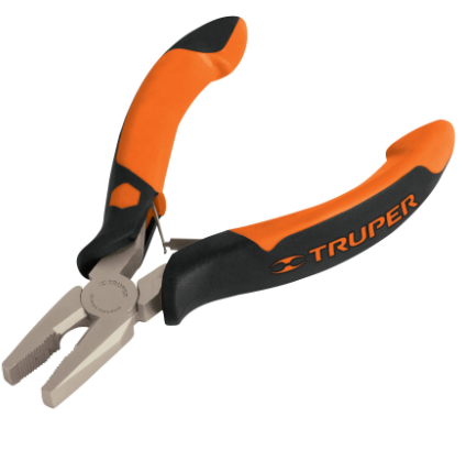 MINI PINZA PARA ELECTRICISTA 5'' MANGO COMFORT GRIP, TRUPER 17371 *