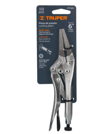 PINZA DE PRESIÓN 6', PUNTA LARGA TIPO CAIMAN TRUPER 17432 P
