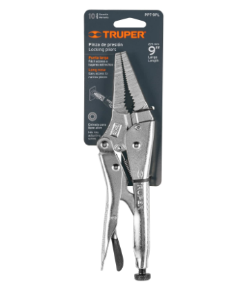 PINZA DE PRESIÓN 9', PUNTA LARGA TIPO CAIMAN TRUPER 17433 P