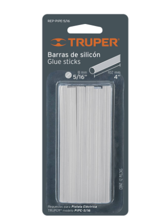 BLÌSTER CON 12 BARRAS DE SILICÒN DE REPUESTO PARA PIPE-5/16 17537 *