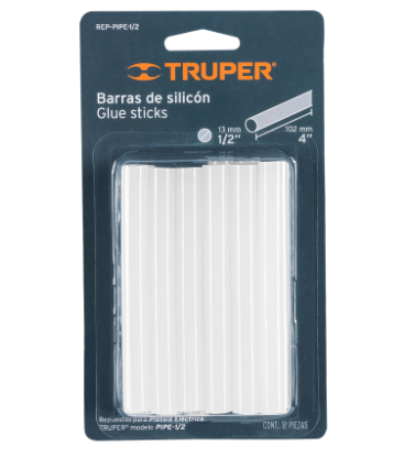 BLÌSTER CON 12 BARRAS DE SILICÒN DE REPUESTO PARA PIPE-1/2 17538 *