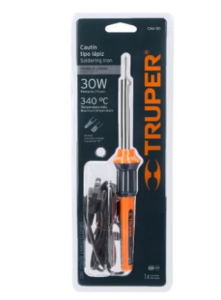 CAUTÍN 30 W TIPO LÁPIZ PARA TRABAJO LIGERO, TRUPER 17545 *